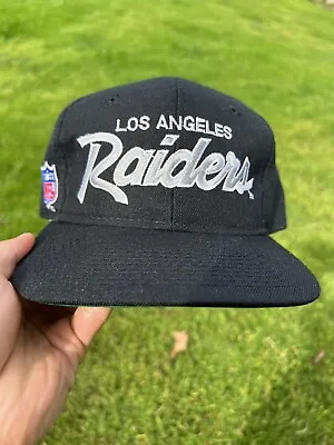 Vintage Los Angeles Raiders Script Snapback Hat Sports Specialties • $399