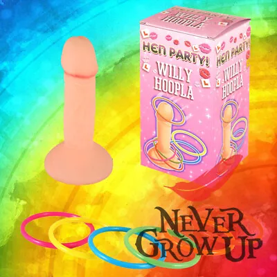 Penis Willy Ring Toss Pecker Hoopla Stag Hen Night Bride Hula Hoop Party Game • £5.95