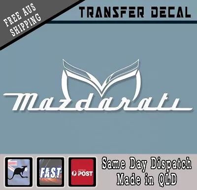 Mazdarati Decal Sticker White  JDM MADAZ  FITS MAZDA Bumper Vinyl Window Drift • $3.69