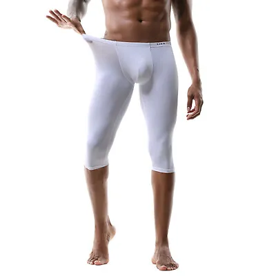 Mens Running Pant Compression Shorts Sports Briefs Skin Tight Fit Gym Base Layer • $14.23