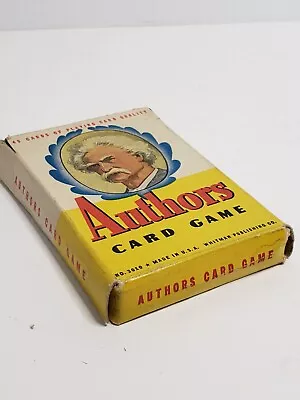 Vintage Whitman Authors Card Game Complete Deck 44 Cards W/ Instruct Card & Box! • $14.80