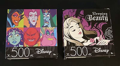Disney Cardinal Jigsaw Puzzle 500 Pcs Sleeping Beauty & Villains - Lot Of 2 • $9.99