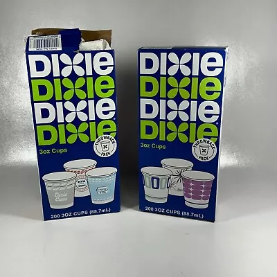 Dixie 3oz Paper Cups New Box Of 200 + Partial Mixed Box = 319 Melody Starburst • $44.95