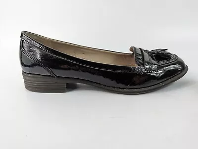£18.99 • Buy M & S Footglove Black Leather Tassel Shoes Uk 4 Wide
