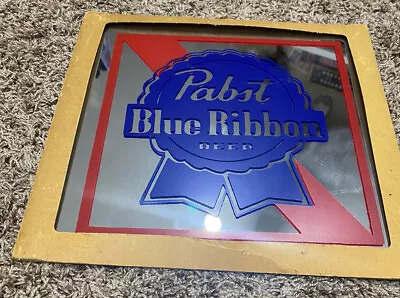 Vintage 1970’s Beer Carnival Fair Prize Glass 12” X 12” Pabst Blue Ribbon Rare • $75