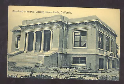 Santa Paula California Blanchard Memorial Library 1909 Vintage Postcard • $13.99