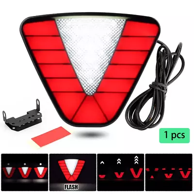 Universal F1 Style LED Strobe Rear 3rd Brake Stop Tail Lights Lamp Triangle Red • $14.88