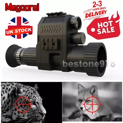 Megaorei Digital Night Vision Rifle Scope Optic Hunting Sight 850nm IR Camera UK • £85.99