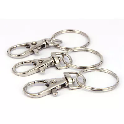  10pcs Metal Swivel Lobster Keychain Car Keyring Clasp Clip Trigger Buckle Snap • $8.69