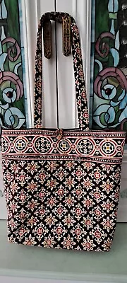 Vera Bradley  Brown Medalion Button Tote/Book Bag 14x13x4 • $25