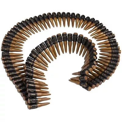 Replica Inert 7.62mm M13 Linked Fake Non Functional Bullet Ammo Belt Display • $24.99