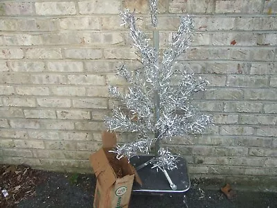 Vintage 3 Ft. Stainless Aluminum Christmas Tree 24 Branch With Box And Stand • $100