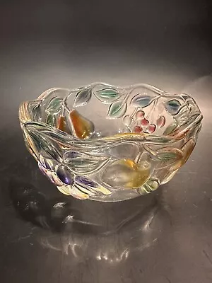 Garden Harvest 5  Embossed Glass Serving Bowl By Mikasa • $14.40