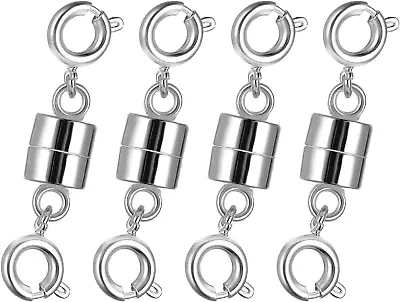 4PCS Double Magnetic Necklace Clasps And Closures Necklace Extenders Magnetic J • $13.99