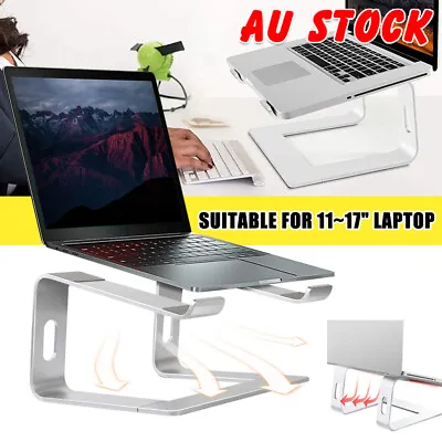 Adjustable Portable Aluminium Laptop Stand Ergonomic Tray Holder Cooling Riser • $26.25