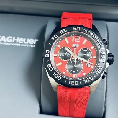 Tag Heuer Formula 1 Chronograph Red Dial 43mm Men's Watch CAZ101AN.FT8055 • $859