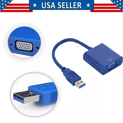 USB 3.0 To VGA External Graphics Card Video Converter Adapterfor Win7/8/10 108 • $8.99