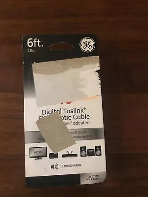 Ge Pro Digital Toslink Fiber Optic Cable With Mini Toslink Adapters 6 Ft 33533  • $3.99