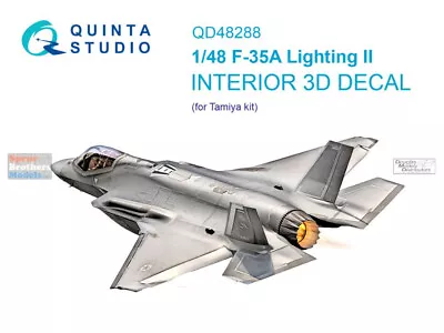 QTSQD48288 1:48 Quinta Studio Interior 3D Decal - F-35A Lightning II (TAM Kit) • $19.29
