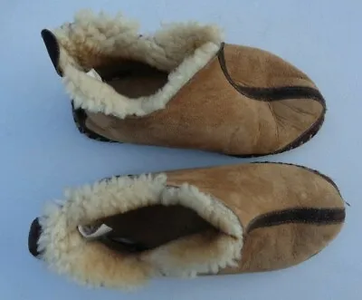 Women's Cabela's Brown Sheepskin  Leather  Slippers Size 6 W • $9.50