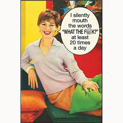 I Silently Mouth The Words WTF 20 Times A Day Funny Fridge Magnet (ep) • $8.60