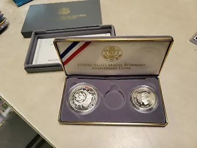 1991 U.S. Mint Mount Rushmore Anniversary Coin Proof Set. ONLY 2 COINS • $70