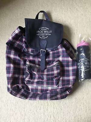 Jack Wills Rucksack Back Pack Bag With Water Bottle New With Tags • £4