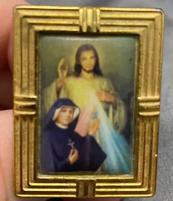 Vintage MINI Framed Picture Of Jesus • $9.99