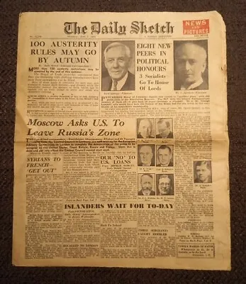 The Daily Sketch June 7th 1945 Original Newspaper • £10