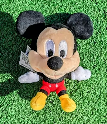 Disney Parks Cute Big Head Small Body 5  Mickey Mouse Soft Plush Toy Figure EUC • $9.95