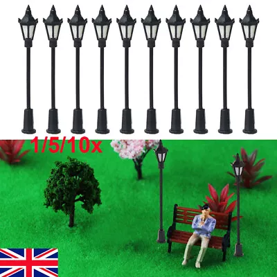 1-10Packs HO OO Gauge Model Train Lamps Railway Lamp Posts Led Street Lights UK • £7.31