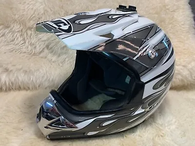 Hjc Born Cs-x4 Off-road Moto Helmet Adult Large 7 3/8”- 7 1/2” 60 Cm Very Nice • $39.99
