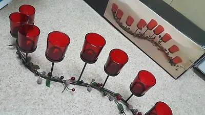 LANDON TYLER RARE CHRISTMAS COLLECTION LARGE METAL CANDLE HOLDER Size: 66 X17 • £77.99