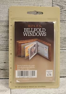 Rolfs Billfold Wallet Windows - Holds 8 Cards Or Photos - New • $3.25