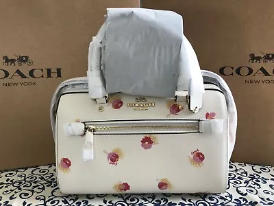 Coach Rowan Satchel With Pop Floral Print C5801 Gold/Chalk Multi • $128