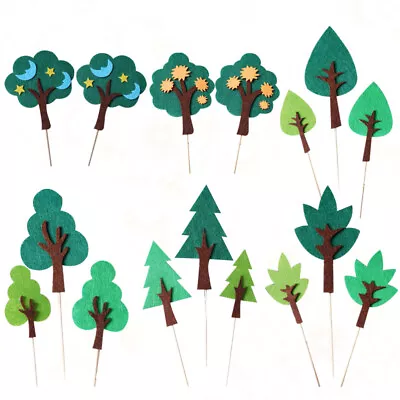 16 Pcs Tree Cupcake Toppers Forest Cake Picks Dessert Decorative Supplies • $8.83