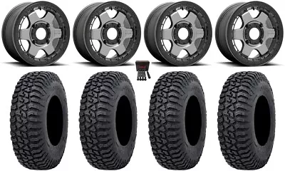 Fuel Block Beadlock 15  Wheels Gunmetal 32  Tricera Tires Can-Am Defender • $1660