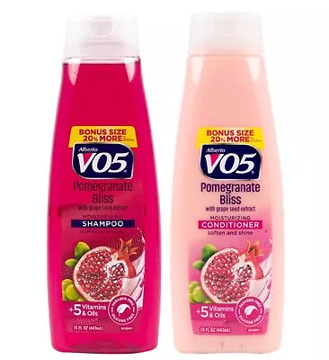 🌤 VO5 (2) 15 Fl. Oz. Bottles ●POMEGRANATE BLISS● 1-Shampoo & 1-Conditioner.  • $6.99