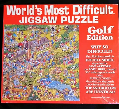 Worlds Most Difficult Jigsaw Puzzle Golf Edition Double Sided 529 Pcs Free Ship • $15