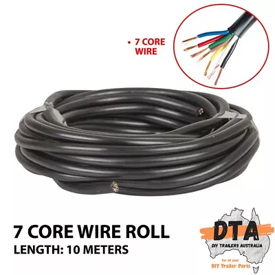 10M X 7 Core Wire Cable Trailer Cable Automotive Boat Caravan Truck Coil V90 PVC • $30.50