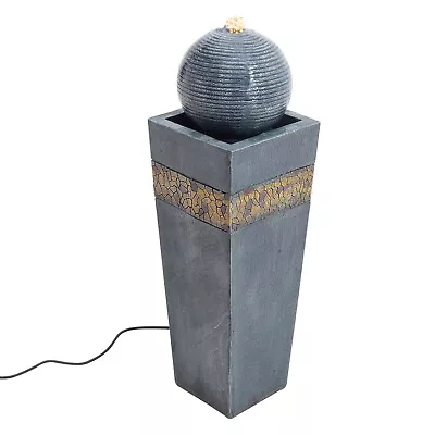 £85.95 • Buy Mains Powered Water Feature Fountain Outdoor Garden Ball Waterfall Patio Statue