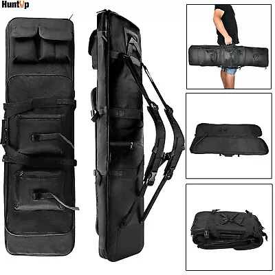 120cm Tactical Rifle Bag Large Fishing Hunting Air Gun Shotgun Carry Soft Case • £17.99