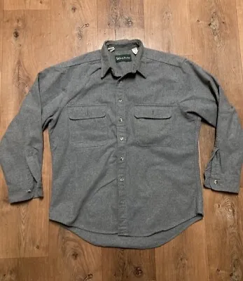 $18.99 • Buy Vintage Gander Mountain Flannel Chamois Shirt Guide Series Mens Large Gray