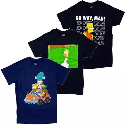 $15.99 • Buy The Simpsons Men's Officially Licensed Homer, Bart, & Marge Graphic Tee T-Shirt