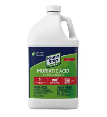 NEW Green Muriatic Acid 1 Gal Etches Brightens Concrete And Masonry • $18.20