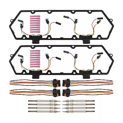 For 94-97 Ford Powerstroke Diesel 7.3L Valve Cover Gaskets Harnesses & Glow Plug • $51.34