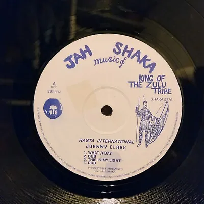 Jah Shaka Music - Johnny Clark - Rasta International Record LP VG+ Rec Rare • £125