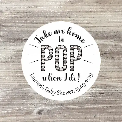 35 X Baby Shower Personalised Stickers Baby Shower Favours Ready To Pop Label • £3.50