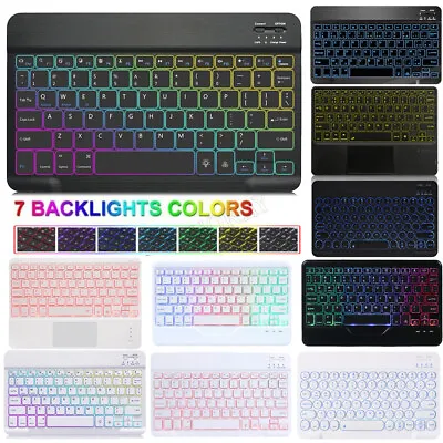 Backlit Bluetooth Touchpad Keyboard Mouse For IMac IPad IPhone Android Tablet PC • £17.99