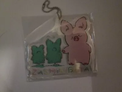 Sanrio Hello Kitty Zashikibuta Acrylic Trinket Keychain New Mint In Bag! • $14.95